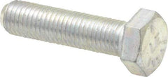 Made in USA - 5/16-24 UNF, 1-1/4" Length Under Head Hex Head Cap Screw - Fully Threaded, Grade 5 Steel, Zinc-Plated Finish, 1/2" Hex - Apex Tool & Supply