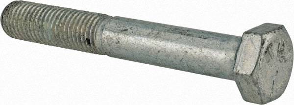 Made in USA - 5/16-24 UNF, 2-1/4" Length Under Head Hex Head Cap Screw - Partially Threaded, Grade 5 Steel, Zinc-Plated Finish, 1/2" Hex - Apex Tool & Supply