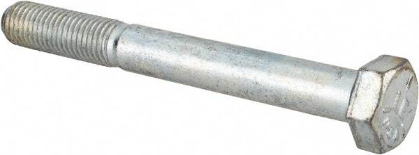 Made in USA - 5/16-24 UNF, 2-3/4" Length Under Head Hex Head Cap Screw - Partially Threaded, Grade 5 Steel, Zinc-Plated Finish, 1/2" Hex - Apex Tool & Supply