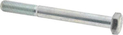 Made in USA - 5/16-24 UNF, 3" Length Under Head Hex Head Cap Screw - Partially Threaded, Grade 5 Steel, Zinc-Plated Finish, 1/2" Hex - Apex Tool & Supply