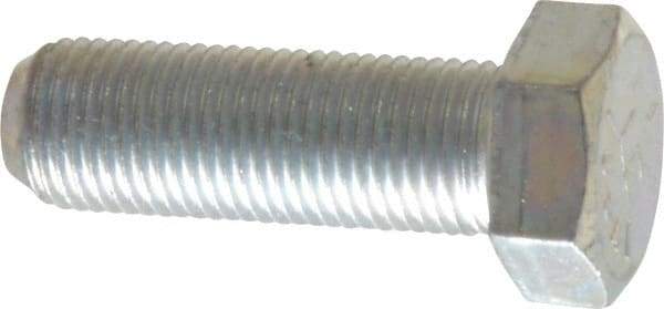 Made in USA - 1/2-20 UNF, 1-1/2" Length Under Head Hex Head Cap Screw - Fully Threaded, Grade 5 Steel, Zinc-Plated Finish, 3/4" Hex - Apex Tool & Supply