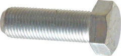 Made in USA - 1/2-20 UNF, 1-1/2" Length Under Head Hex Head Cap Screw - Fully Threaded, Grade 5 Steel, Zinc-Plated Finish, 3/4" Hex - Apex Tool & Supply