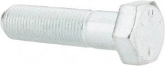 Made in USA - 1/2-20 UNF, 2" Length Under Head Hex Head Cap Screw - Partially Threaded, Grade 5 Steel, Zinc-Plated Finish, 3/4" Hex - Apex Tool & Supply