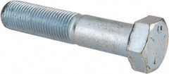 Made in USA - 1/2-20 UNF, 2-1/2" Length Under Head Hex Head Cap Screw - Partially Threaded, Grade 5 Steel, Zinc-Plated Finish, 3/4" Hex - Apex Tool & Supply