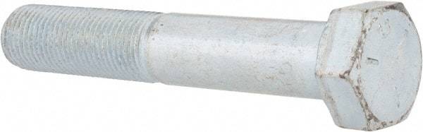 Made in USA - 1/2-20 UNF, 3" Length Under Head Hex Head Cap Screw - Partially Threaded, Grade 5 Steel, Zinc-Plated Finish, 3/4" Hex - Apex Tool & Supply