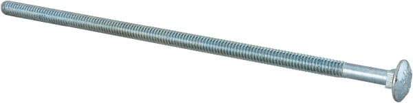 Value Collection - 1/4-20 UNC 7" Length Under Head, Standard Square Neck, Carriage Bolt - Grade 2 Steel, Zinc-Plated Finish - Apex Tool & Supply