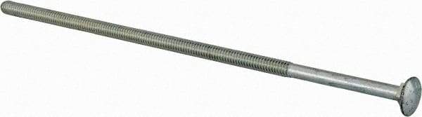 Value Collection - 1/4-20 UNC 8" Length Under Head, Standard Square Neck, Carriage Bolt - Grade 2 Steel, Zinc-Plated Finish - Apex Tool & Supply