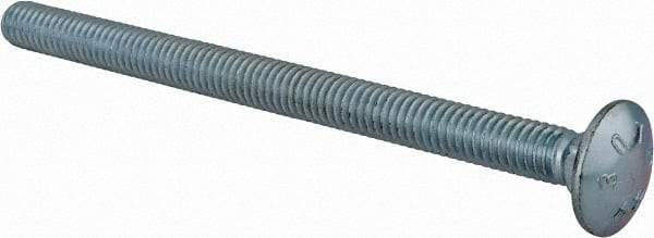 Value Collection - 5/16-18 UNC 4-1/2" Length Under Head, Standard Square Neck, Carriage Bolt - Grade 2 Steel, Zinc-Plated Finish - Apex Tool & Supply