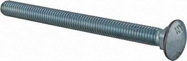 Value Collection - 3/8-16 UNC 4-1/2" Length Under Head, Standard Square Neck, Carriage Bolt - Grade 2 Steel, Zinc-Plated Finish - Apex Tool & Supply