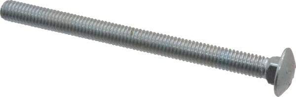 Value Collection - 3/8-16 UNC 5" Length Under Head, Standard Square Neck, Carriage Bolt - Grade 2 Steel, Zinc-Plated Finish - Apex Tool & Supply
