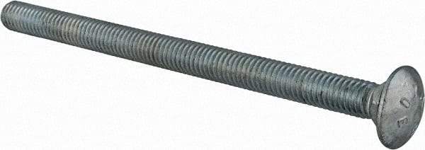 Value Collection - 3/8-16 UNC 5-1/2" Length Under Head, Standard Square Neck, Carriage Bolt - Grade 2 Steel, Zinc-Plated Finish - Apex Tool & Supply
