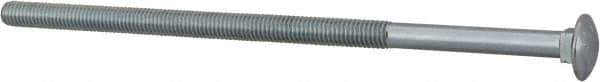 Value Collection - 3/8-16 UNC 8-1/2" Length Under Head, Standard Square Neck, Carriage Bolt - Grade 2 Steel, Zinc-Plated Finish - Apex Tool & Supply