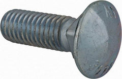 Value Collection - 1/2-13 UNC 1-1/2" Length Under Head, Standard Square Neck, Carriage Bolt - Grade 2 Steel, Zinc-Plated Finish - Apex Tool & Supply