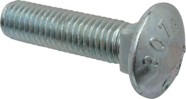 Value Collection - 1/2-13 UNC 2" Length Under Head, Standard Square Neck, Carriage Bolt - Grade 2 Steel, Zinc-Plated Finish - Apex Tool & Supply