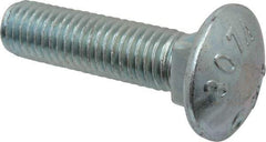 Value Collection - 1/2-13 UNC 2" Length Under Head, Standard Square Neck, Carriage Bolt - Grade 2 Steel, Zinc-Plated Finish - Apex Tool & Supply