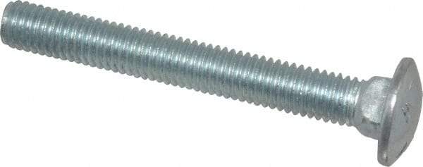 Value Collection - 1/2-13 UNC 4" Length Under Head, Standard Square Neck, Carriage Bolt - Grade 2 Steel, Zinc-Plated Finish - Apex Tool & Supply