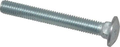 Value Collection - 1/2-13 UNC 4" Length Under Head, Standard Square Neck, Carriage Bolt - Grade 2 Steel, Zinc-Plated Finish - Apex Tool & Supply