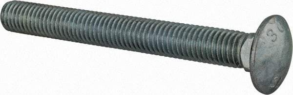 Value Collection - 1/2-13 UNC 4-1/2" Length Under Head, Standard Square Neck, Carriage Bolt - Grade 2 Steel, Zinc-Plated Finish - Apex Tool & Supply