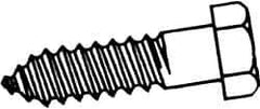Value Collection - 5/16" Screw, 5-1/2" Length Under Head, Steel, Hex Head Lag Screw - Zinc Plated, Grade 2 - Apex Tool & Supply