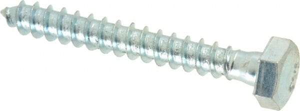 Value Collection - 1/4" Screw, 2" Length Under Head, Steel, Hex Head Lag Screw - Zinc Plated, Grade 2 - Apex Tool & Supply