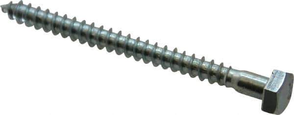 Value Collection - 1/4" Screw, 3" Length Under Head, Steel, Hex Head Lag Screw - Zinc Plated, Grade 2 - Apex Tool & Supply