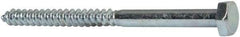 Value Collection - 1/4" Screw, 3-1/2" Length Under Head, Steel, Hex Head Lag Screw - Zinc Plated, Grade 2 - Apex Tool & Supply