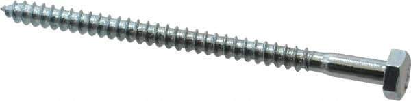 Value Collection - 1/4" Screw, 4" Length Under Head, Steel, Hex Head Lag Screw - Zinc Plated, Grade 2 - Apex Tool & Supply