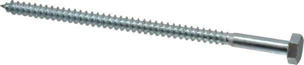 Value Collection - 1/4" Screw, 5" Length Under Head, Steel, Hex Head Lag Screw - Zinc Plated, Grade 2 - Apex Tool & Supply