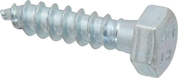 Value Collection - 5/16" Screw, 1-1/4" Length Under Head, Steel, Hex Head Lag Screw - Zinc Plated, Grade 2 - Apex Tool & Supply