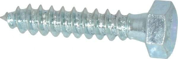 Value Collection - 5/16" Screw, 1-1/2" Length Under Head, Steel, Hex Head Lag Screw - Zinc Plated, Grade 2 - Apex Tool & Supply