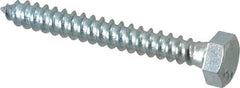 Value Collection - 5/16" Screw, 2-1/2" Length Under Head, Steel, Hex Head Lag Screw - Zinc Plated, Grade 2 - Apex Tool & Supply