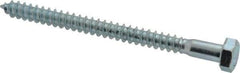 Value Collection - 5/16" Screw, 4" Length Under Head, Steel, Hex Head Lag Screw - Zinc Plated, Grade 2 - Apex Tool & Supply
