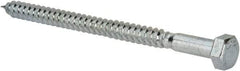 Value Collection - 5/16" Screw, 4-1/2" Length Under Head, Steel, Hex Head Lag Screw - Zinc Plated, Grade 2 - Apex Tool & Supply