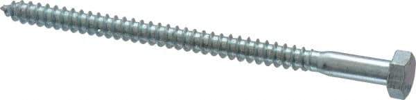 Value Collection - 5/16" Screw, 5" Length Under Head, Steel, Hex Head Lag Screw - Zinc Plated, Grade 2 - Apex Tool & Supply