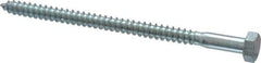 Value Collection - 5/16" Screw, 5" Length Under Head, Steel, Hex Head Lag Screw - Zinc Plated, Grade 2 - Apex Tool & Supply