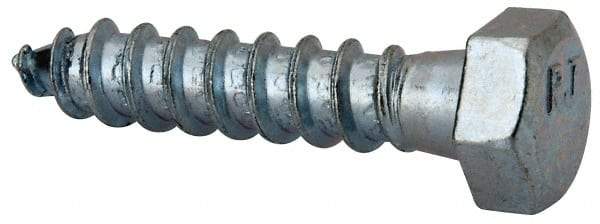 Value Collection - 3/8" Screw, 1-3/4" Length Under Head, Steel, Hex Head Lag Screw - Zinc Plated, Grade 2 - Apex Tool & Supply