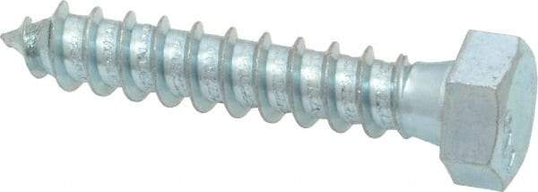 Value Collection - 3/8" Screw, 2" Length Under Head, Steel, Hex Head Lag Screw - Zinc Plated, Grade 2 - Apex Tool & Supply