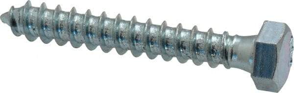Value Collection - 3/8" Screw, 2-1/2" Length Under Head, Steel, Hex Head Lag Screw - Zinc Plated, Grade 2 - Apex Tool & Supply