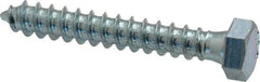 Value Collection - 3/8" Screw, 2-1/2" Length Under Head, Steel, Hex Head Lag Screw - Zinc Plated, Grade 2 - Apex Tool & Supply