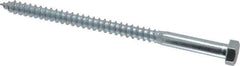 Value Collection - 3/8" Screw, 6" Length Under Head, Steel, Hex Head Lag Screw - Zinc Plated, Grade 2 - Apex Tool & Supply