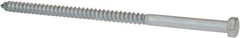 Value Collection - 3/8" Screw, 8" Length Under Head, Steel, Hex Head Lag Screw - Zinc Plated, Grade 2 - Apex Tool & Supply