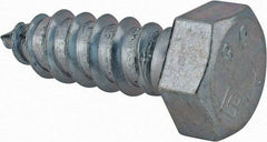 Value Collection - 1/2" Screw, 1-1/2" Length Under Head, Steel, Hex Head Lag Screw - Zinc Plated, Grade 2 - Apex Tool & Supply