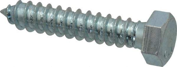 Value Collection - 1/2" Screw, 2-1/2" Length Under Head, Steel, Hex Head Lag Screw - Zinc Plated, Grade 2 - Apex Tool & Supply