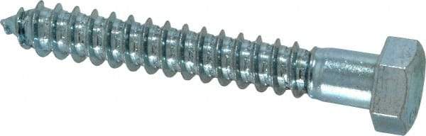 Value Collection - 1/2" Screw, 3-1/2" Length Under Head, Steel, Hex Head Lag Screw - Zinc Plated, Grade 2 - Apex Tool & Supply