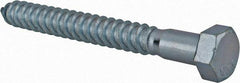 Value Collection - 1/2" Screw, 4-1/2" Length Under Head, Steel, Hex Head Lag Screw - Zinc Plated, Grade 2 - Apex Tool & Supply