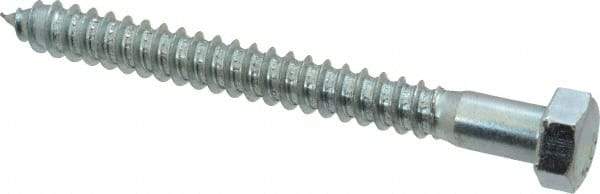 Value Collection - 1/2" Screw, 5" Length Under Head, Steel, Hex Head Lag Screw - Zinc Plated, Grade 2 - Apex Tool & Supply