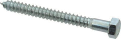 Value Collection - 1/2" Screw, 5" Length Under Head, Steel, Hex Head Lag Screw - Zinc Plated, Grade 2 - Apex Tool & Supply