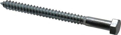 Value Collection - 1/2" Screw, 6" Length Under Head, Steel, Hex Head Lag Screw - Zinc Plated, Grade 2 - Apex Tool & Supply