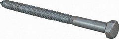 Value Collection - 1/2" Screw, 7" Length Under Head, Steel, Hex Head Lag Screw - Zinc Plated, Grade 2 - Apex Tool & Supply