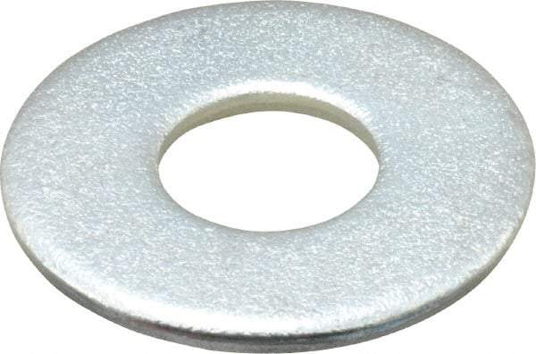 Value Collection - 1/2" Screw, Steel USS Flat Washer - 9/16" ID x 1-3/8" OD, 7/64" Thick, Zinc-Plated Finish - Apex Tool & Supply